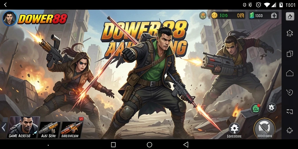Tampilan screenshot DOWER88 menunjukkan aksi seru dalam pertarungan.