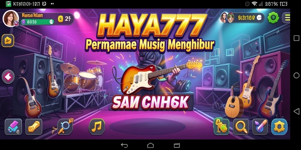 Tangkapan layar gameplay HAYA777 menampilkan momen musik yang seru.