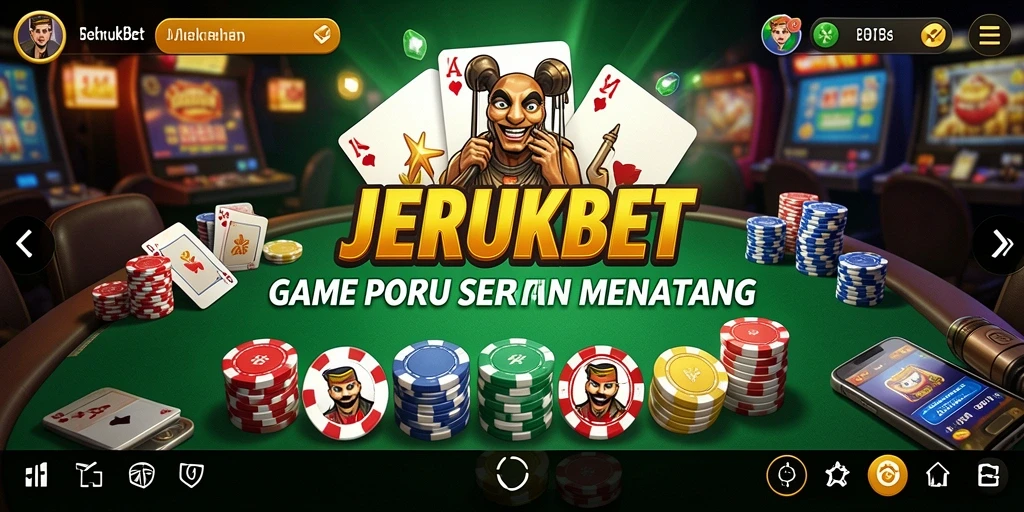 Tampilan gameplay seru JERUKBET yang penuh aksi Poker.