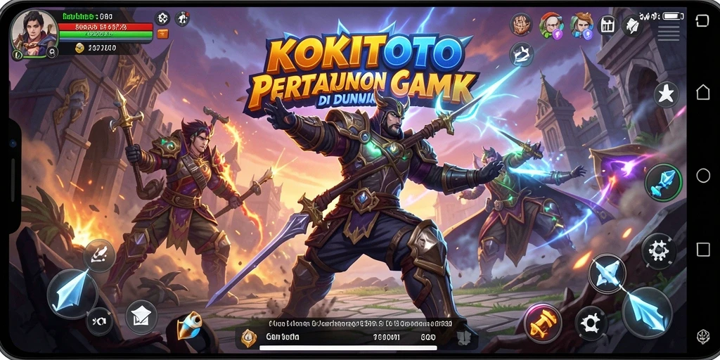 Tampilan seru gameplay KOKITOTO yang mendebarkan.