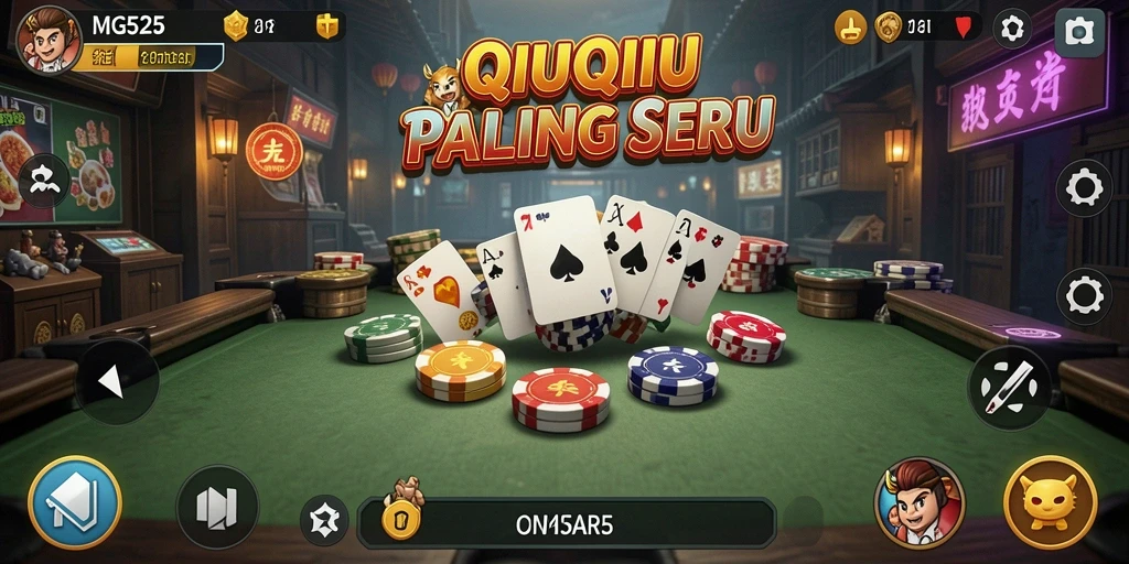 Screenshot gameplay QiuQiu di MG525 yang seru dan menantang.