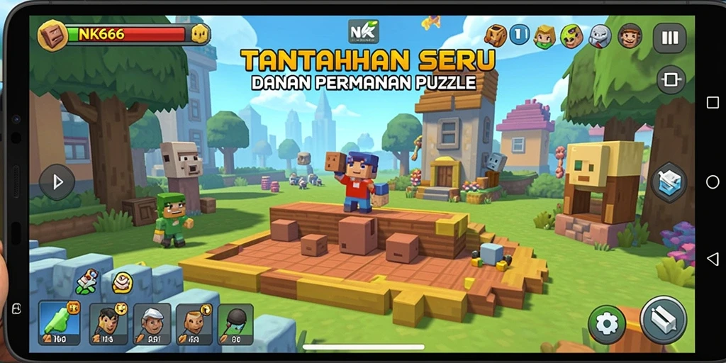 Tampilan gameplay NK666 yang menantang dan penuh warna.