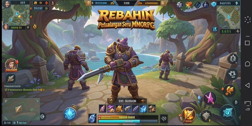 Tangkapan layar gameplay REBAHIN menunjukkan aksi epik dalam pertarungan.