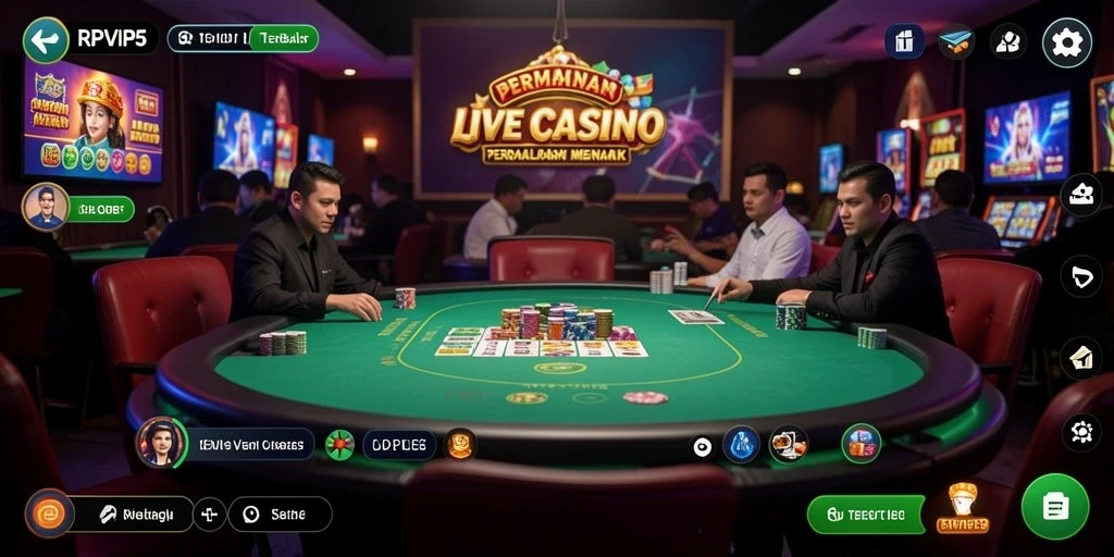 Tampilan menarik dari RPVIP5 saat memainkan Live Casino di perangkat Anda.