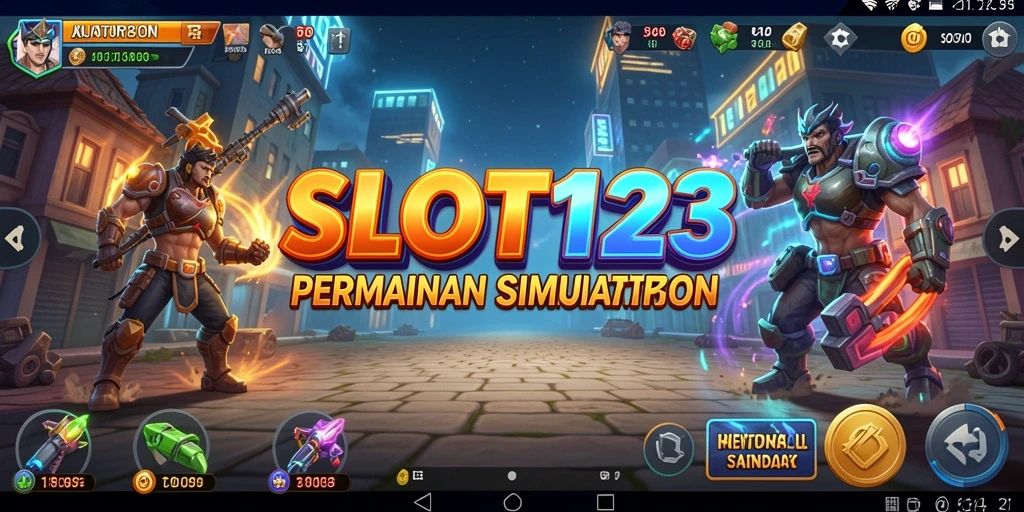 Tampilan menarik dari gameplay SLOT123 dengan berbagai tema slot.