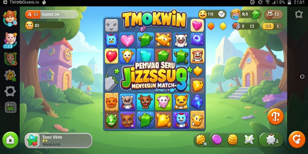 Tampilan gameplay seru dari TMOKWIN dengan kombinasi Match-3.
